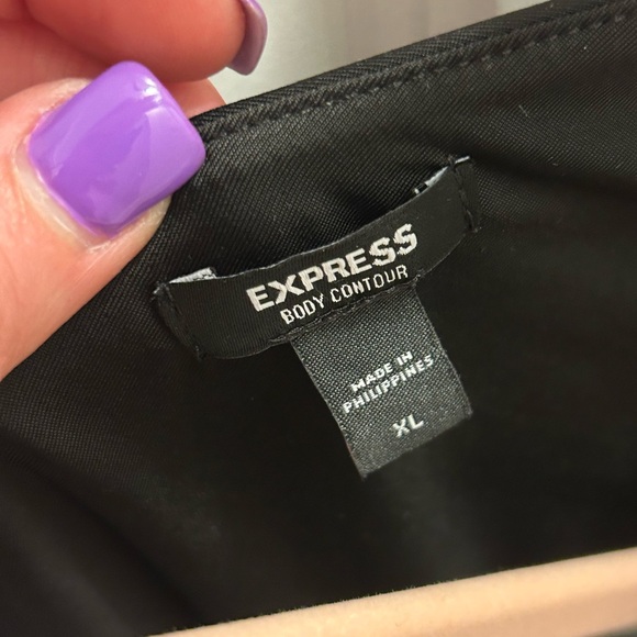 Express Asymmetrical Black Body Suit - Picture 5 of 5